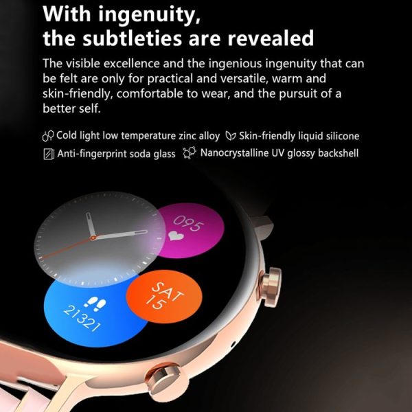 HAMTOD GW33S 1.28 inch TFT Screen Smart Watch, Support Bluetooth Calling / Heart Rate Detection / Blood Oxygen Detection (Black) - Image 6