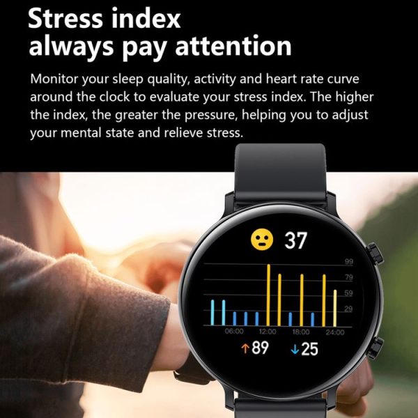 HAMTOD GW33S 1.28 inch TFT Screen Smart Watch, Support Bluetooth Calling / Heart Rate Detection / Blood Oxygen Detection (Black) - Image 8