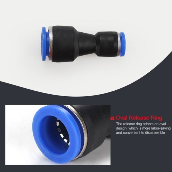 PG10-8 LAIZE 10pcs Plastic Reducing Straight Pneumatic Quick Fitting Connector - Image 6