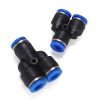 PY-10 LAIZE 10pcs Plastic Y-type Tee Reducing Pneumatic Quick Fitting Connector - Image 2