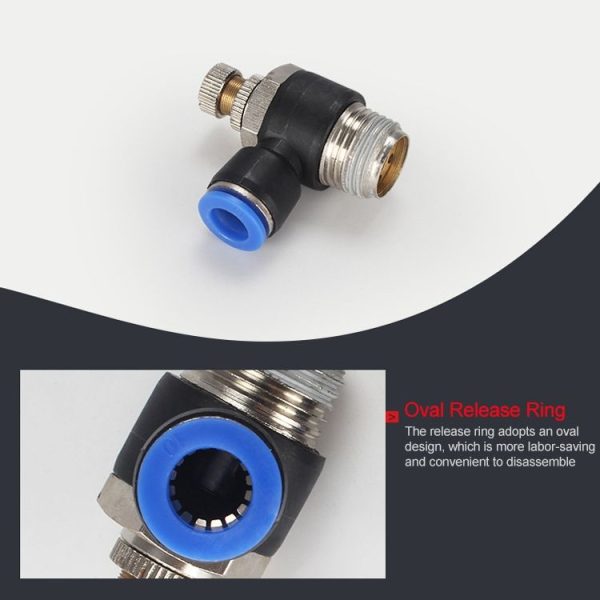 SL6-01 LAIZE 2pcs Throttle Valve Quick Fitting Pneumatic Connector - Image 5