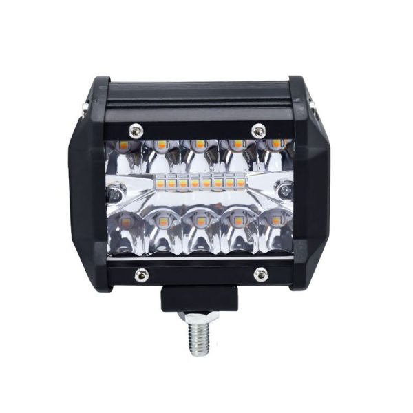 4 inch 13W 3 Row Car LED Strip Light Working Refit Off-road Vehicle Lamp Roof Strip Light with Yellow White Flash - Image 2