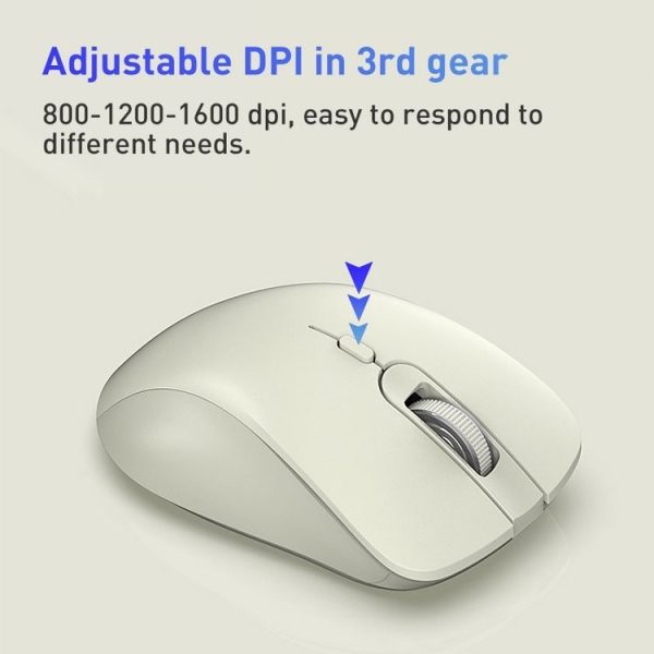 FOREV FV-G200 Wireless Ergonomic Vertical Side Button Mouse (Milk Tea Color) - Image 3