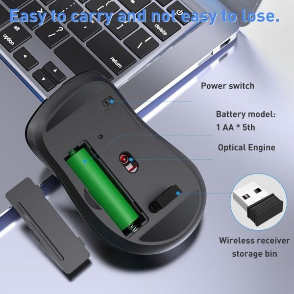 FOREV FV-G200 Wireless Ergonomic Vertical Side Button Mouse (Milk Tea Color) - Image 4