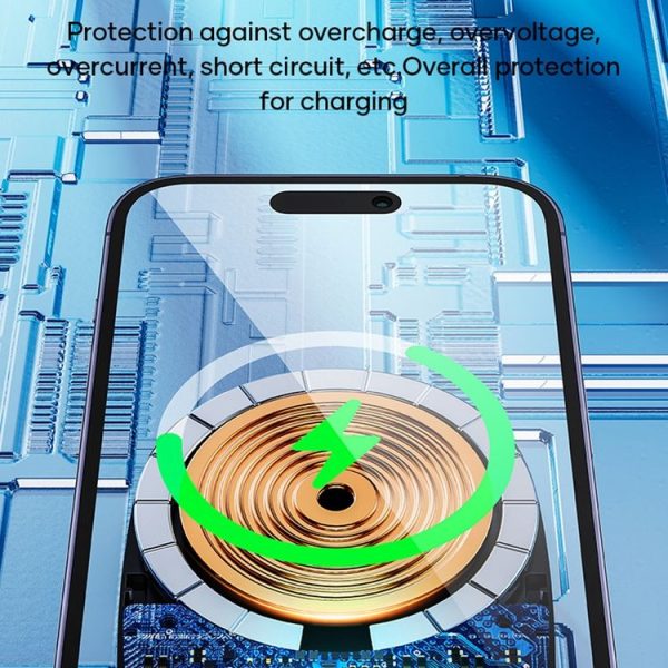 ROCK W39 Shock-absorption Magnetic Car Wireless Charging Holder (Black) - Image 6