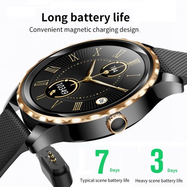 QR02 1.32 inch IPS Screen Smart Watch, Support Bluetooth Call / Payment / Health Monitoring / Sports Modes (Black Silicone Band) - Image 11