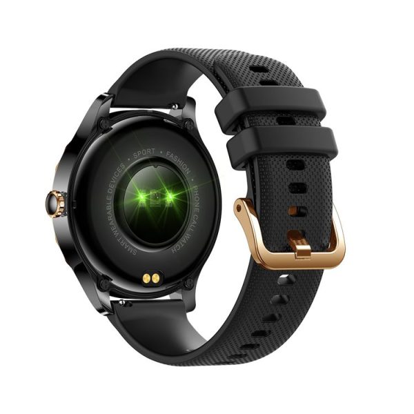 QR02 1.32 inch IPS Screen Smart Watch, Support Bluetooth Call / Payment / Health Monitoring / Sports Modes (Black Silicone Band) - Image 3