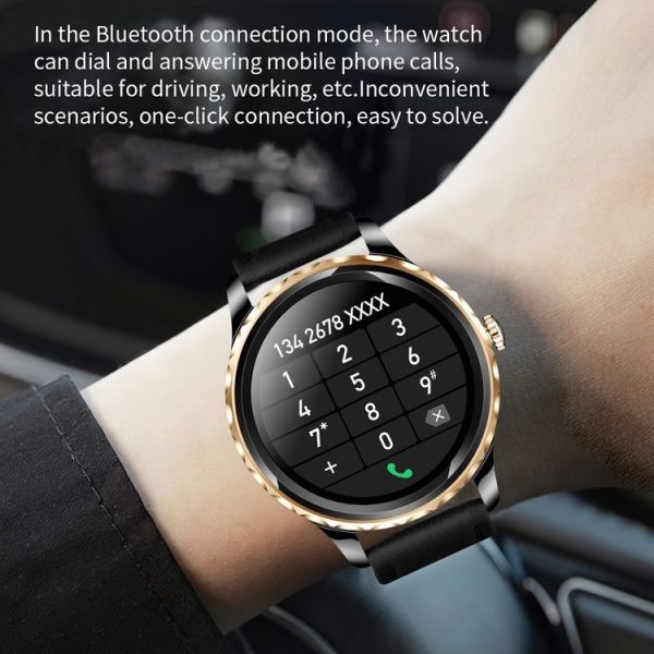 QR02 1.32 inch IPS Screen Smart Watch, Support Bluetooth Call / Payment / Health Monitoring / Sports Modes (Black Silicone Band) - Image 7