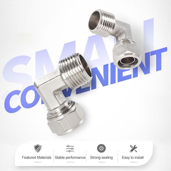 FL8-02 LAIZE Nickel Plated Copper Trachea Quick Fitting Twist Elbow Lock Female Connector - Image 4