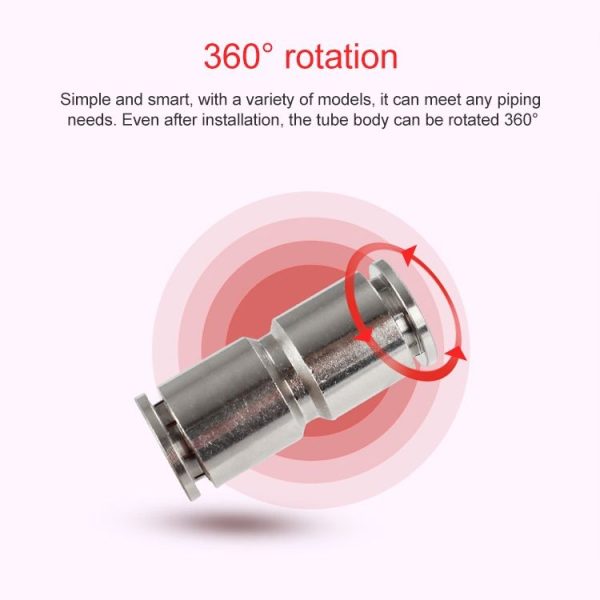 PU-8 LAIZE Nickel Plated Copper Straight Pneumatic Quick Fitting Connector - Image 6
