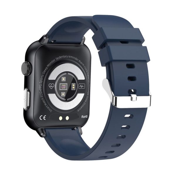E200 1.72 inch HD Screen Encoder TPU Strap Smart Watch Supports ECG Monitoring / Blood Oxygen Monitoring (Blue) - Image 3