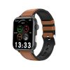 E200 1.72 inch HD Screen Encoder Leather Strap Smart Watch Supports ECG Monitoring / Blood Oxygen Monitoring (Brown)