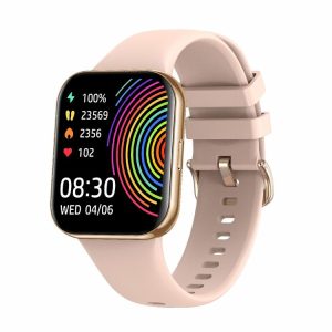 L29 1.85 inch TFT Square Screen Smart Watch Supports Heart Rate Monitoring / Blood Oxygen Monitoring (Gold)