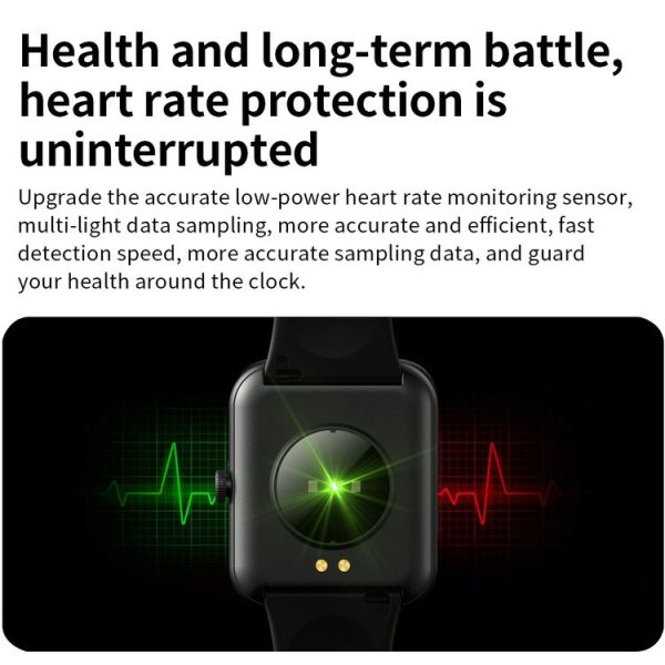 L32 1.85 inch TFT Square Screen Smart Watch Supports Heart Rate Monitoring / Blood Oxygen Monitoring (Black) - Image 6