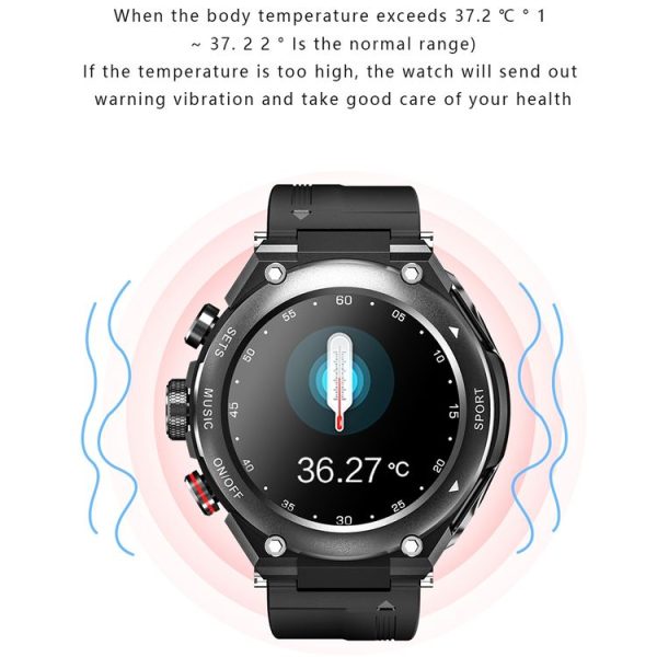 T92 1.28 inch IPS Touch Screen 2 in 1 Bluetooth Headset Smart Watch, Support Heart Rate Monitoring / Bluetooth Music (Black) - Image 4