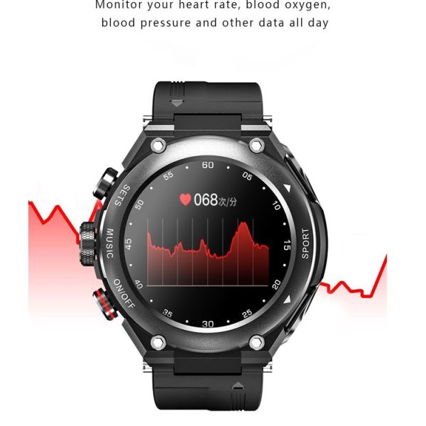 T92 1.28 inch IPS Touch Screen 2 in 1 Bluetooth Headset Smart Watch, Support Heart Rate Monitoring / Bluetooth Music (Black) - Image 5