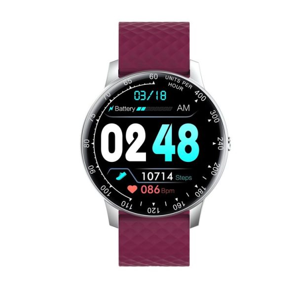 Ochstin 5H30 1.28 Inch HD Round Screen Silicone Strap Smart Sports Watch (Purple) - Image 2