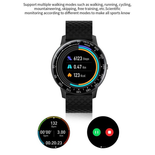 Ochstin 5H30 1.28 Inch HD Round Screen Silicone Strap Smart Sports Watch (Purple) - Image 4