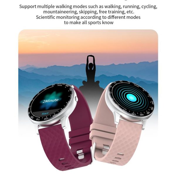 Ochstin 5H30 1.28 Inch HD Round Screen Silicone Strap Smart Sports Watch (Purple) - Image 7