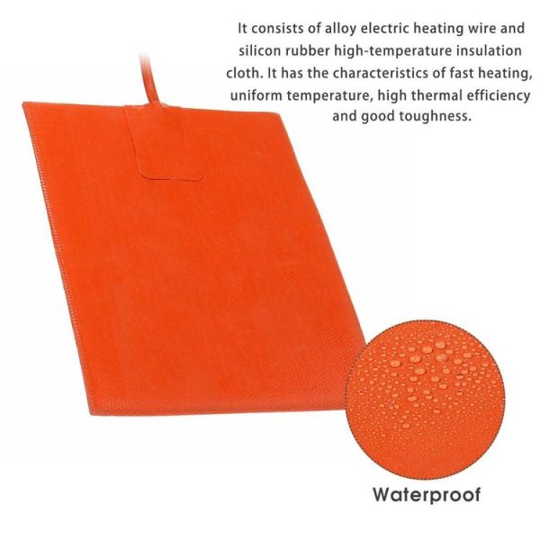 9 x 13cm Car Engine Oil Pan Sump Tank Heater Pad, Plug Type: EU Plug - Image 4