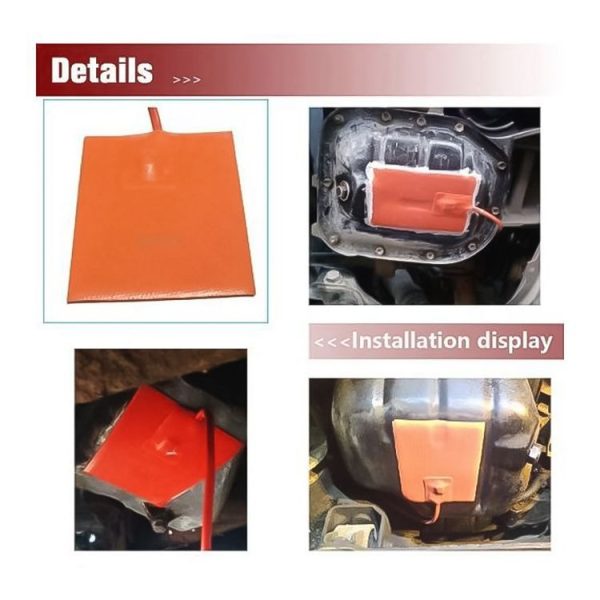 9 x 13cm Car Engine Oil Pan Sump Tank Heater Pad, Plug Type: EU Plug - Image 7