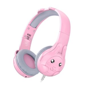 SoulBytes S31 Kids Wired Over-Ear Earphone with Microphone, Length: 1.5m (Pink)