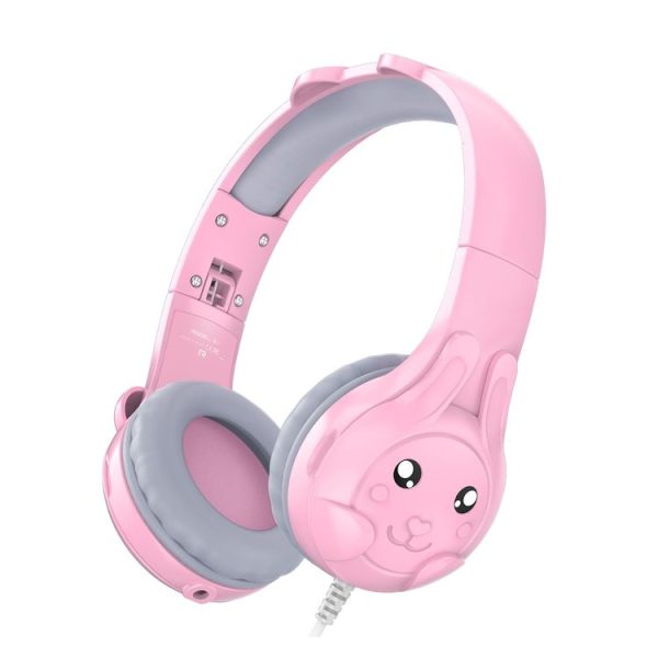 SoulBytes S31 Kids Wired Over-Ear Earphone with Microphone, Length: 1.5m (Pink)