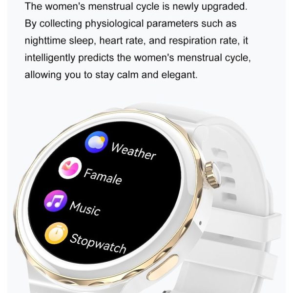 Ochstin 5HK43 1.32 inch Round Screen Smart Watch Supports Bluetooth Call Function / Blood Oxygen Monitoring, Strap: Silicone (Gold) - Image 8
