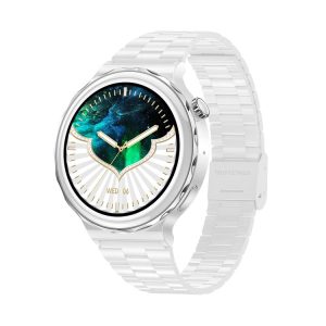 Ochstin 5HK43 1.32 inch Round Screen Smart Watch Supports Bluetooth Call Function / Blood Oxygen Monitoring, Strap: Steel (Silver)