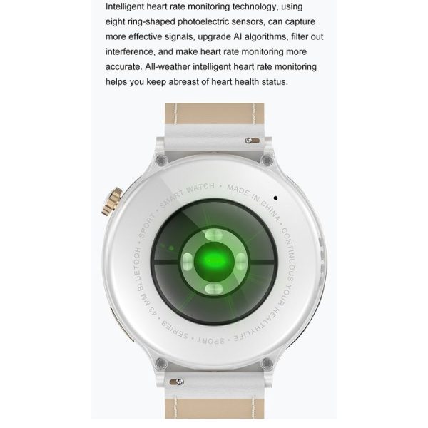 Ochstin 5HK43 1.32 inch Round Screen Smart Watch Supports Bluetooth Call Function / Blood Oxygen Monitoring, Strap: Steel (Silver) - Image 7