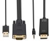 VGA to DisplayPort Adapter Cable with Audio Band Power Supply, Length: 1.8m (Black) - Image 6