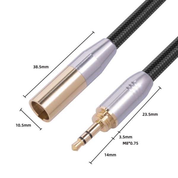 SB423M120-03 3.5mm Male to Mini XLR 3pin Male Audio Cable, Length: 30cm - Image 6