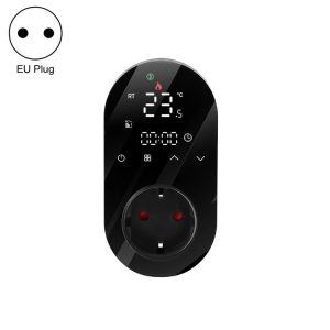 BHT12-EW Plug-in LED Thermostat With WiFi, EU Plug (Black)