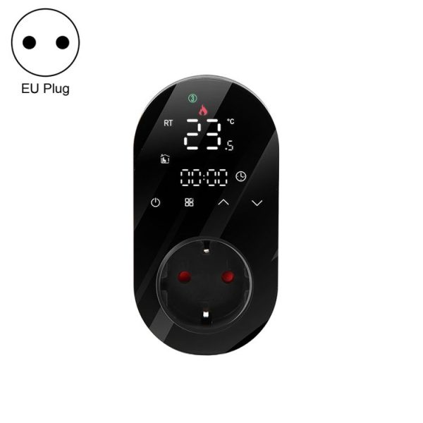 BHT12-EW Plug-in LED Thermostat With WiFi, EU Plug (Black)