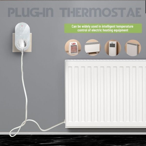 BHT12-EW Plug-in LED Thermostat With WiFi, EU Plug (Black) - Image 7