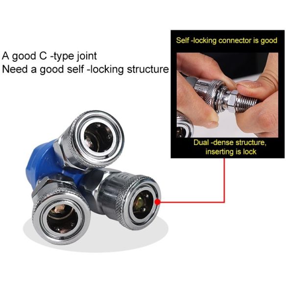 LAIZE Round Two Way C-type Self-lock Pneumatic Components - Image 3