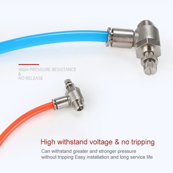 SL6-02 LAIZE Nickel Plated Copper Male Thread Throttle Valve Pneumatic Connector - Image 5