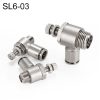 SL6-03 LAIZE Nickel Plated Copper Male Thread Throttle Valve Pneumatic Connector