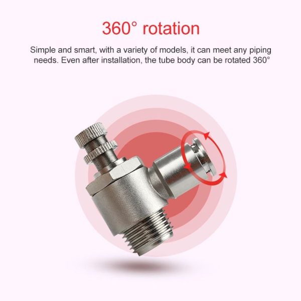 SL6-M5 LAIZE Nickel Plated Copper Male Thread Throttle Valve Pneumatic Connector - Image 6