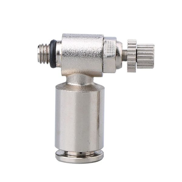 SL8-04 LAIZE Nickel Plated Copper Male Thread Throttle Valve Pneumatic Connector - Image 2