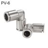 PV-6 LAIZE Nickel Plated Copper Elbow Pneumatic Quick Connector