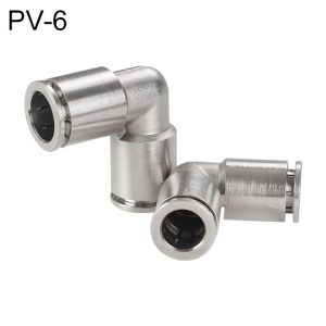 PV-6 LAIZE Nickel Plated Copper Elbow Pneumatic Quick Connector