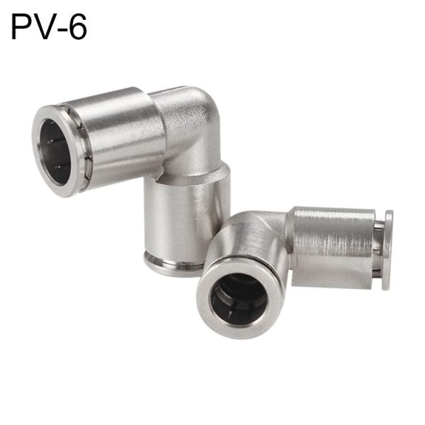 PV-6 LAIZE Nickel Plated Copper Elbow Pneumatic Quick Connector