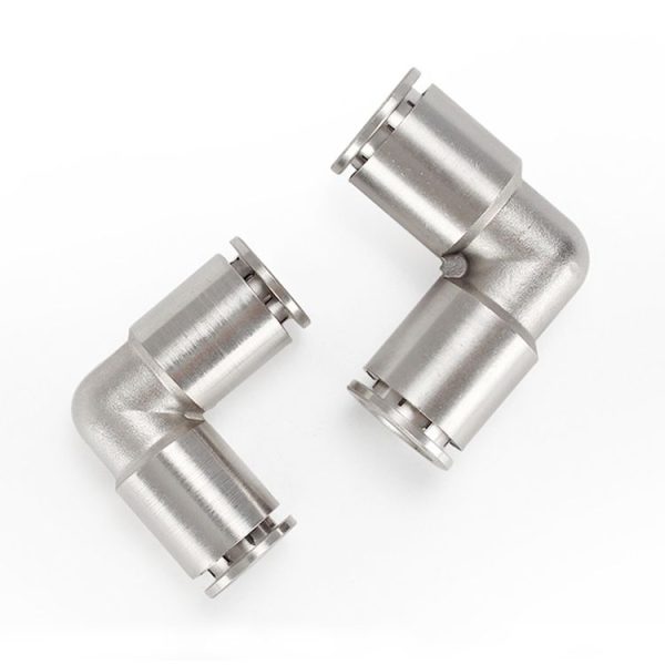 PV-6 LAIZE Nickel Plated Copper Elbow Pneumatic Quick Connector - Image 2