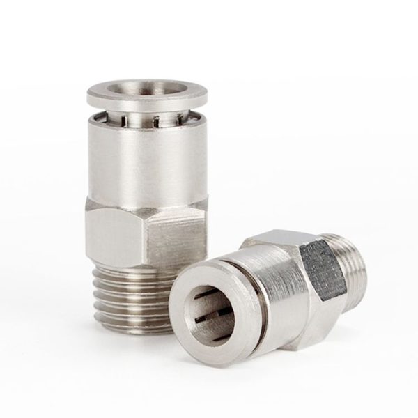 PC4-M5 LAIZE Nickel Plated Copper Male Thread Straight Pneumatic Quick Connector - Image 2