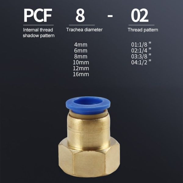 PCF10-04 LAIZE Female Thread Straight Pneumatic Quick Connector - Image 4