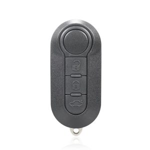 Fiat 3 Button Folding Car Key Case Remote Control Shell SIP22, Style: Black Switch Button