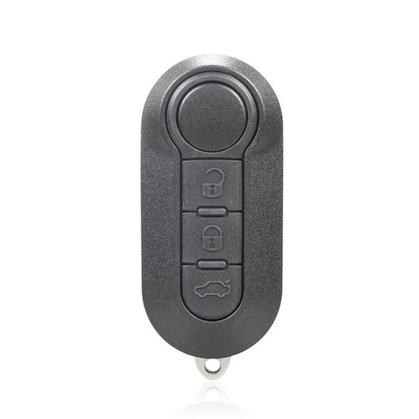 Fiat 3 Button Folding Car Key Case Remote Control Shell SIP22, Style: Black Switch Button