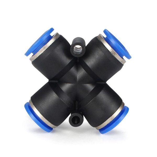PZA-8 LAIZE 10pcs Plastic PZA Four-way Pneumatic Quick Fitting Connector - Image 2