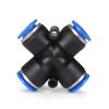 PZA-10 LAIZE 10pcs Plastic PZA Four-way Pneumatic Quick Fitting Connector - Image 2
